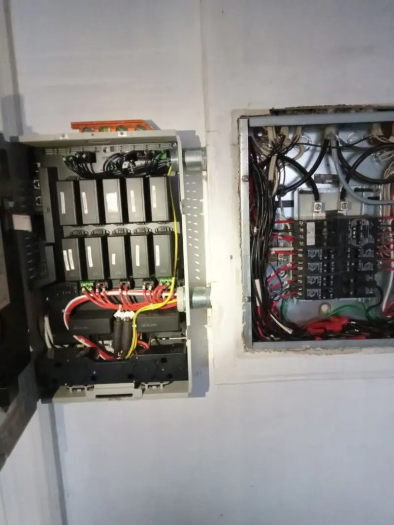 Electrical panel upgrade completed for Security Camera Wiring in Malden